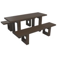 Table Escapade 180 cm + 2 banquettes 180 cm - Espace Urbain