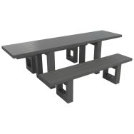 Table Escapade PMR 240 cm + 2 banquettes 180 cm - Espace Urbain