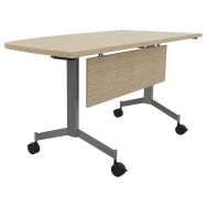 Table Eureka abattante angle droit intégré 150x70 voile - Buronomic