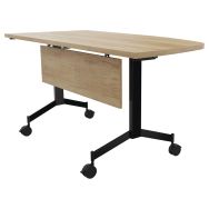 Table Eureka abattante angle gauche intégré 150x70 voile - Buronomic