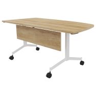 Table Eureka abattante angle gauche intégré 170x80 voile - Buronomic