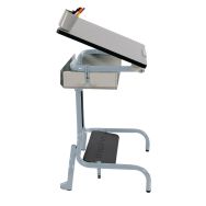 Table Hergon Dys roulettes plateau inclinable taille primaire gris 9006