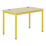 Table Info prof 70 cm T6 passe câble strat. chants polypro - Mobidecor
