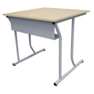 Table Informatique Fougères 1 Place 80 x 80 cm Piétement Gris Alu