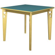 Table Iriss 80 x 80 cm stratifié - 4 pieds hêtre naturel