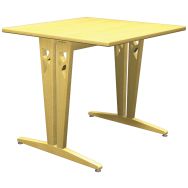 Table Iriss 80 x 80 cm stratifié - dégagement latéral