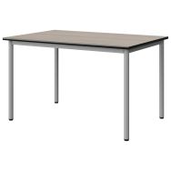 Table Malibu 120 x 80 cm T5 - 4P - stratifié surmoulé - acacia/noir - gris