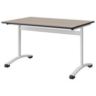 Table Malibu 120x80 dég. lat. strat. antibruit s/moulé- Manutan Expert