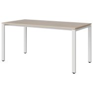 Table Malibu 160 x 80 cm T6 - 4P soudés - stratifié ABS - acacia/blanc