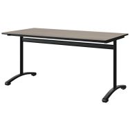 Table Malibu 160x80 cm T6 - DL - stra antib surm - chêne bardolino/noir - noir