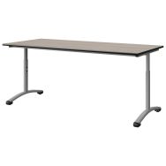 Table Malibu 180 x 80 cm réglable T3 à T6 - DL - stra surm - acacia/noir - gris