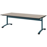 Table Malibu 180x80 dég. lat. strat. antibruit surmoulé-Manutan Expert