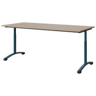 Table Malibu 180x80 réglable T3/T6 stratifié alaisé - Manutan Expert