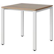 Table Malibu 80 x 80 cm T6 - 4P soudés - stra alaisé - chêne bardolino/blanc