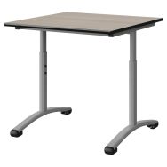 Table Malibu 80x80 régl. T3/T6 dég. lat. strat. s/moulé-Manutan Expert