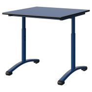 Table Malibu 80x80 régl. T3/T6 strat antibruit surmoulé-Manutan Expert