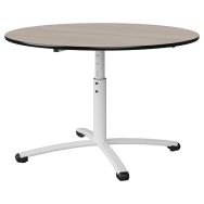 Table Malibu Ø 120 régl. T3/T6 strat. chant surmoulé - Manutan Expert