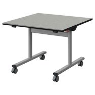 Table Malibu rabattable 80x80 strat isoson surmoulé - Manutan Expert