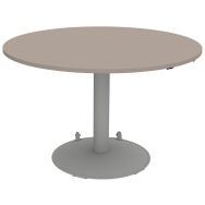 Table Mano mobile ronde hauteur réglable plateau stratifié - Mobidecor