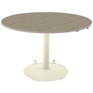 Table Mano mobile ronde hauteur réglable stratifié alaisé - Mobidecor