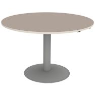 Table Mano ronde hauteur réglable plateau stratifié alaisé - Mobidecor