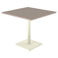 Table Menorca 80 80 cm T6 plateau ép. 24 stratifié alaisé - Mobidecor