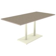 Table Menorca T6 rectangulaire prof plat ép. stra. alaisé - Mobidecor