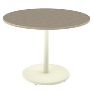 Table Menorca T6 ronde plateau ép. 24 mm stratifié ABS - Mobidecor