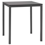 Table Mirto 70 x 70 cm stratifié anthracite - peint anthracite