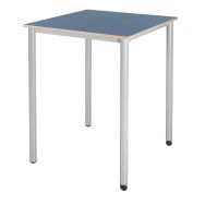 Table Nomade H110 plat 80x80 stratifié bleu chant alaisés - gris