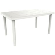 Table OLOT 140 x 90 cm polypropylène - blanc