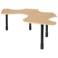 Table PMR réglable 3+1 stratifié - érable/noir