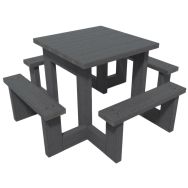 Table Pim-pom junior primaire 132 x 132 cm - gris