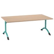 Table Sara rectangulaire fixe dégagement latéral stratifié - Mobidecor