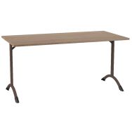 Table Sara rectangulaire fixe dégagement latéral stratifié - Mobidecor