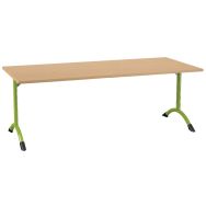 Table Sara rectangulaire fixe dégagement latéral stratifié - Mobidecor