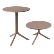 Table Spritz polypropylène haute ou basse taupe