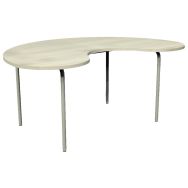 Table T6 Flow pied époxy gris PLT blanc - Vanerum