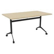 Table abattante Pop pied métal 180x80 cm anthracite/chêne