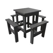 Table banc 4 banquettes plastique recyclé - Espace Urbain