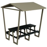 Table bancs Chardonnay couverte 220x188 cm Ipra/alu - Urbemob