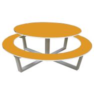 Table bancs HPDE ronde Ø150 cm - Procity