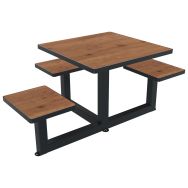 Table bancs ORPIN PMR bois/métal - Buton Design