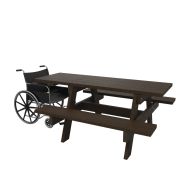 Table bancs Parc Eco PMR 180 - en kit - à poser - marron