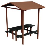 Table bancs Syrah couverte 220x181 cm Ipra/alu - Urbemob