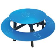Table bancs ourson ronde non peinte hauteur assise 45 cm HDPE