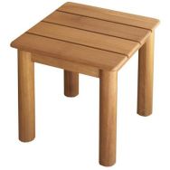 Table basse Bari 48 x 48 cm - plateau et piètement Iroko