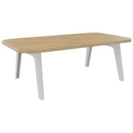 Table basse Ilo 114x67 cm Chêne/blanc