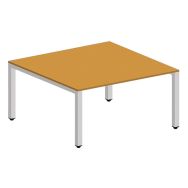 Table basse LOKI2 80X80 Jaune/Blanc
