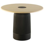 Table basse Mahaia ronde Ø 60 cm pied polyéthylène recyclé - Sokoa